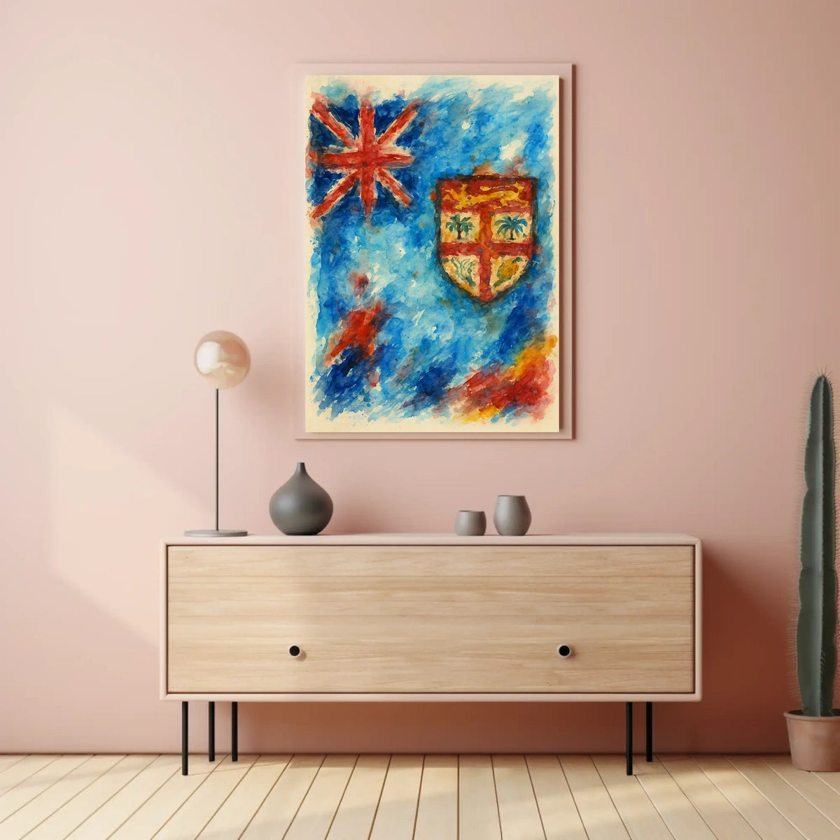 Vibrant Watercolor Flag Poster