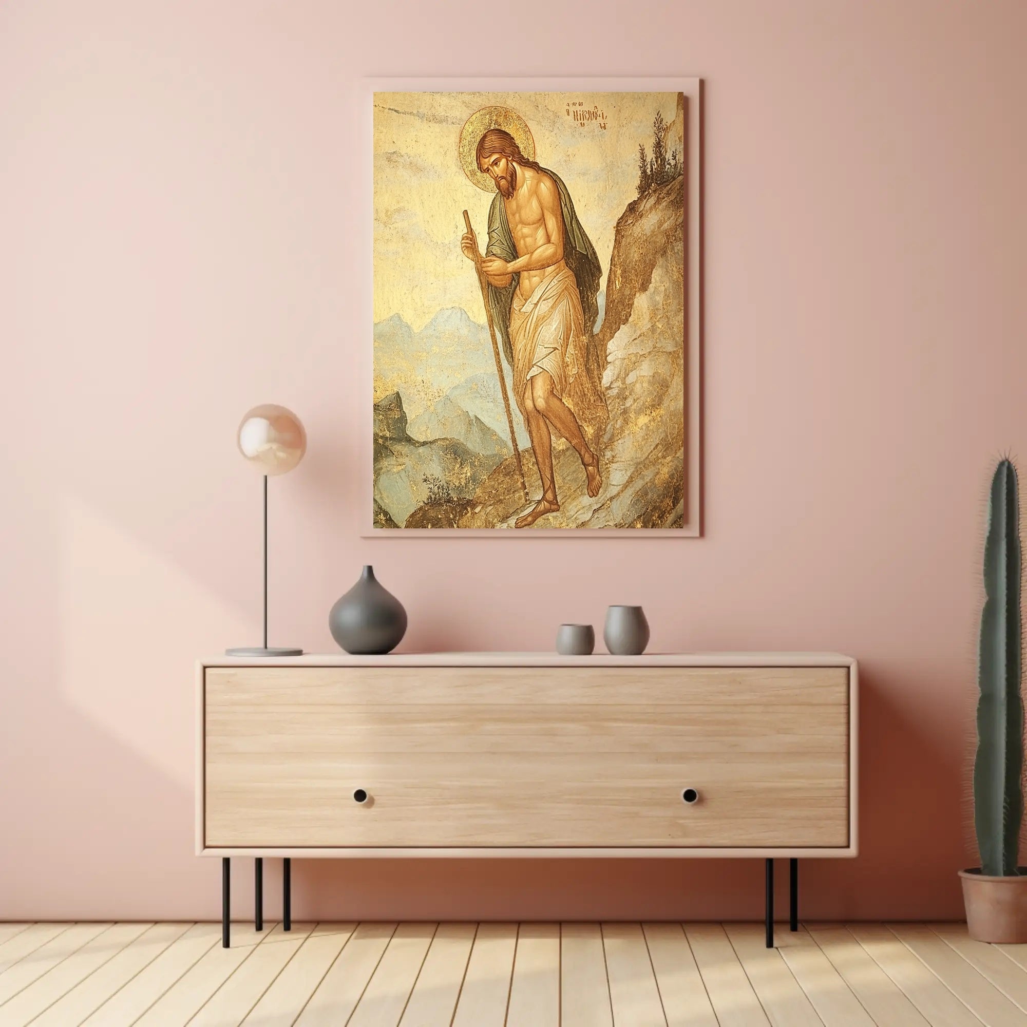Religious Iconographic Art Print in Historical Heritage Poster