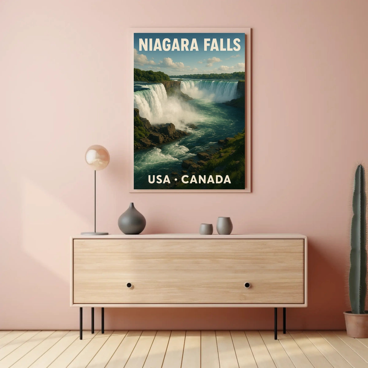 Niagara Falls Travel Photorealism Serenity Poster