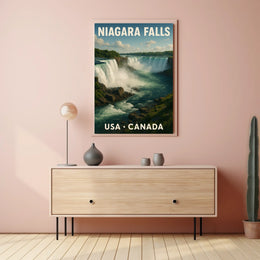 Niagara Falls Travel Photorealism Serenity Poster
