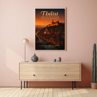 Tbilisi at Sunset: Romantic Urban or Cityscape Poster