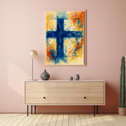 Abstract Nordic Cross Abstract Poster