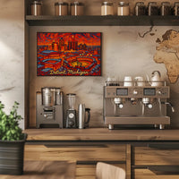 Detroit, Michigan Vibrant Cityscape Poster