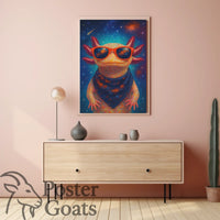 Cosmic Axolotl Fantasy Art Poster