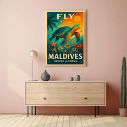 Fly to the Maldives Poster