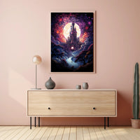 Enchanted Castle Under The Moon Poster