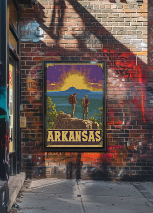 Vintage Poster Arkansas Sunset Hike