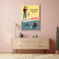 Vintage Syphilis Treatment Public Health Educational Poster PosterGoat