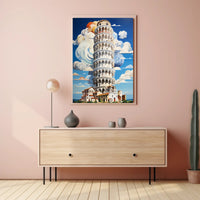 The Leaning Tower Of Pisa Artistic Poster PosterGoat
