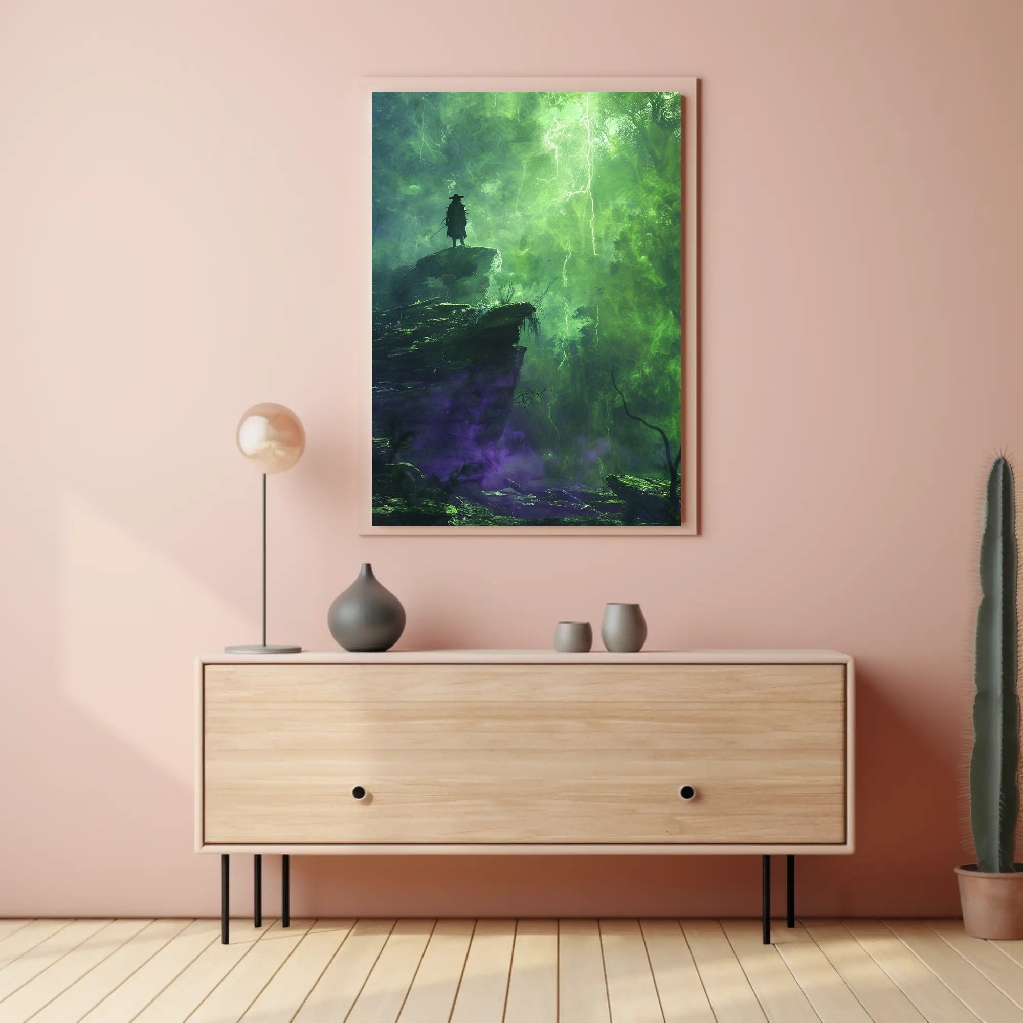 Mystical Adventurer on Enigmatic Forest Edge Fantasy or Mythology Poster PosterGoat