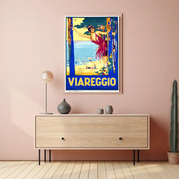 Viareggio Beach Scene Poster