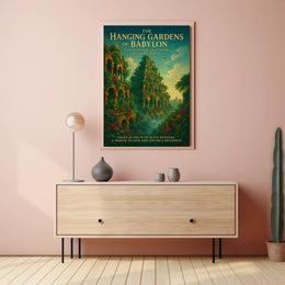Hanging Gardens of Babylon Romantic Cultural or Heritage Poster