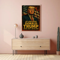 Trump Resolute Dawn Cinematic Patriot Poster