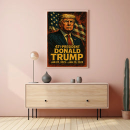 Trump Resolute Dawn Cinematic Patriot Poster