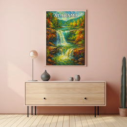 Alabama Waterfall Poster