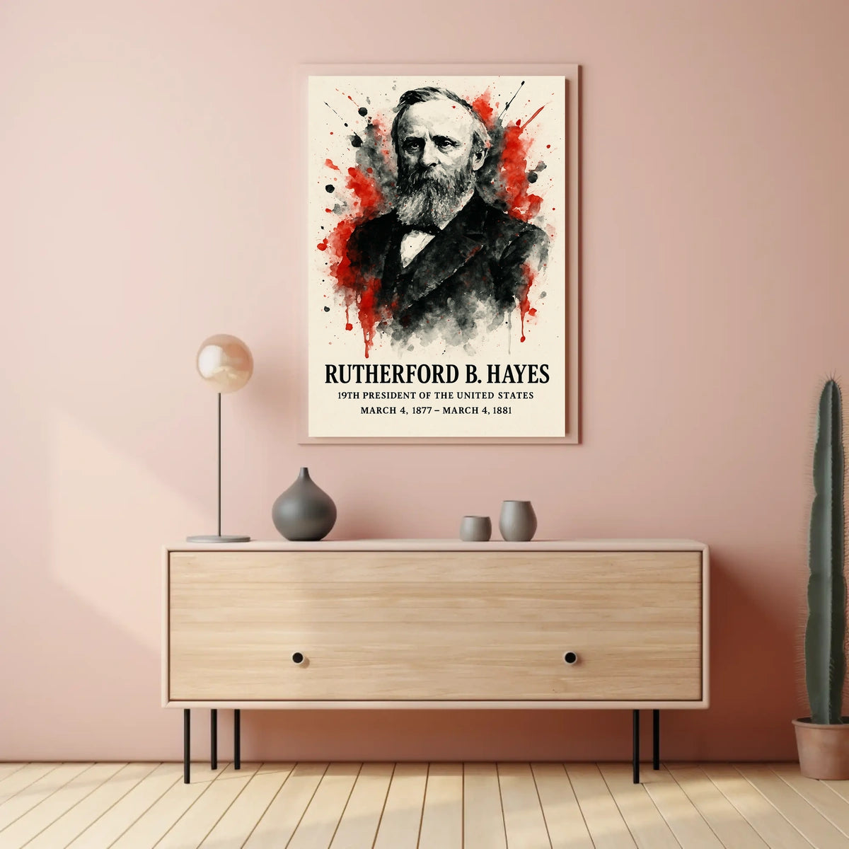 Rutherford B. Hayes Vintage Artistic Historical Poster