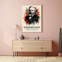 Rutherford B. Hayes Vintage Artistic Historical Poster