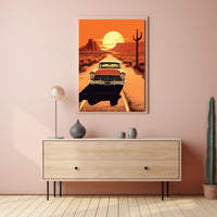 Desert Road Journey Poster
