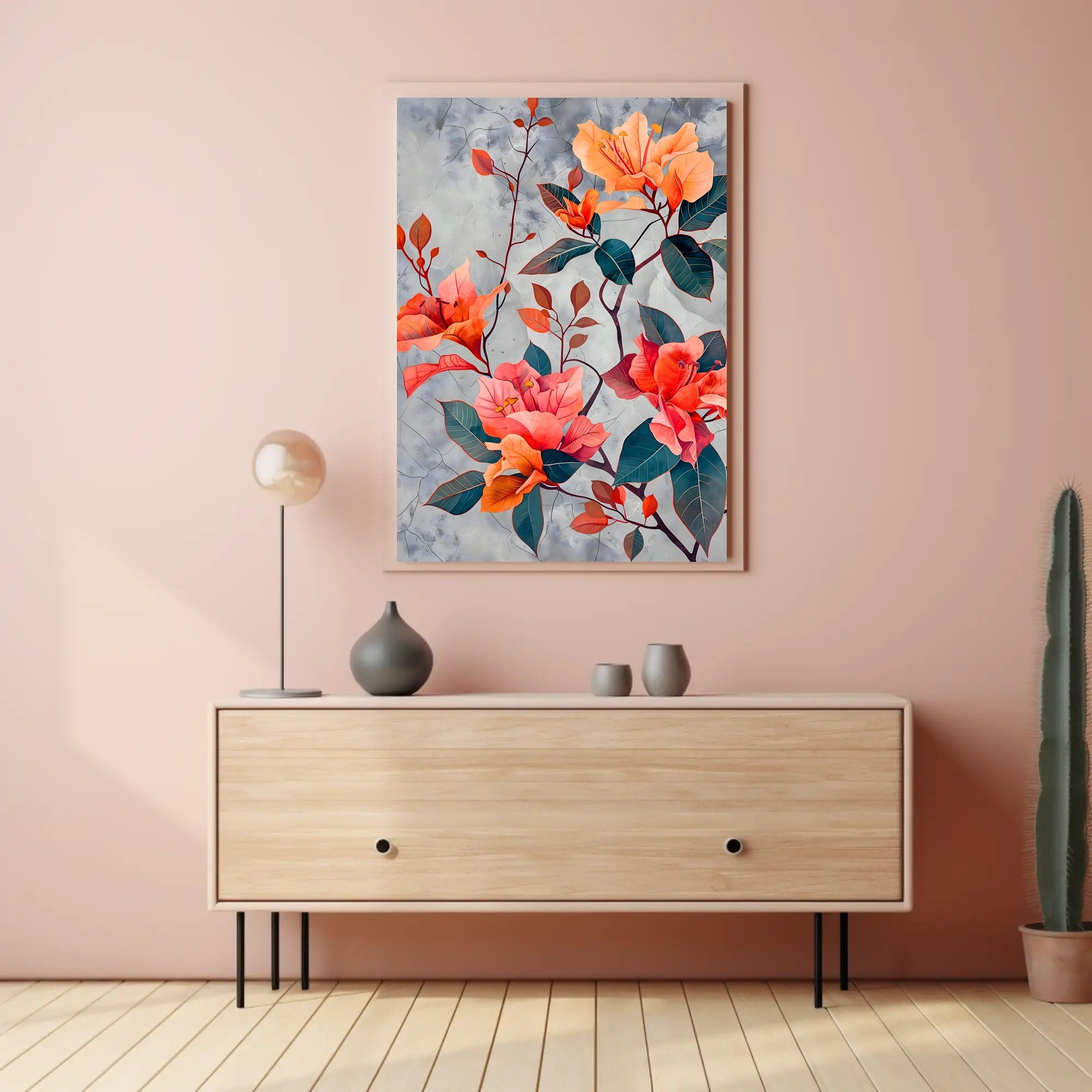 Vibrant Floral Elegance Wall Art Print