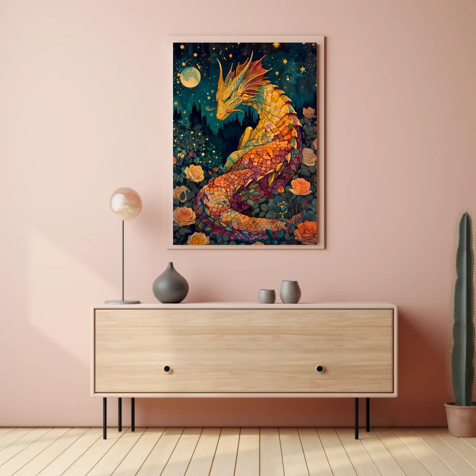 Mystical Dragon Garden Enchantment Fantasy or Mythology Poster
