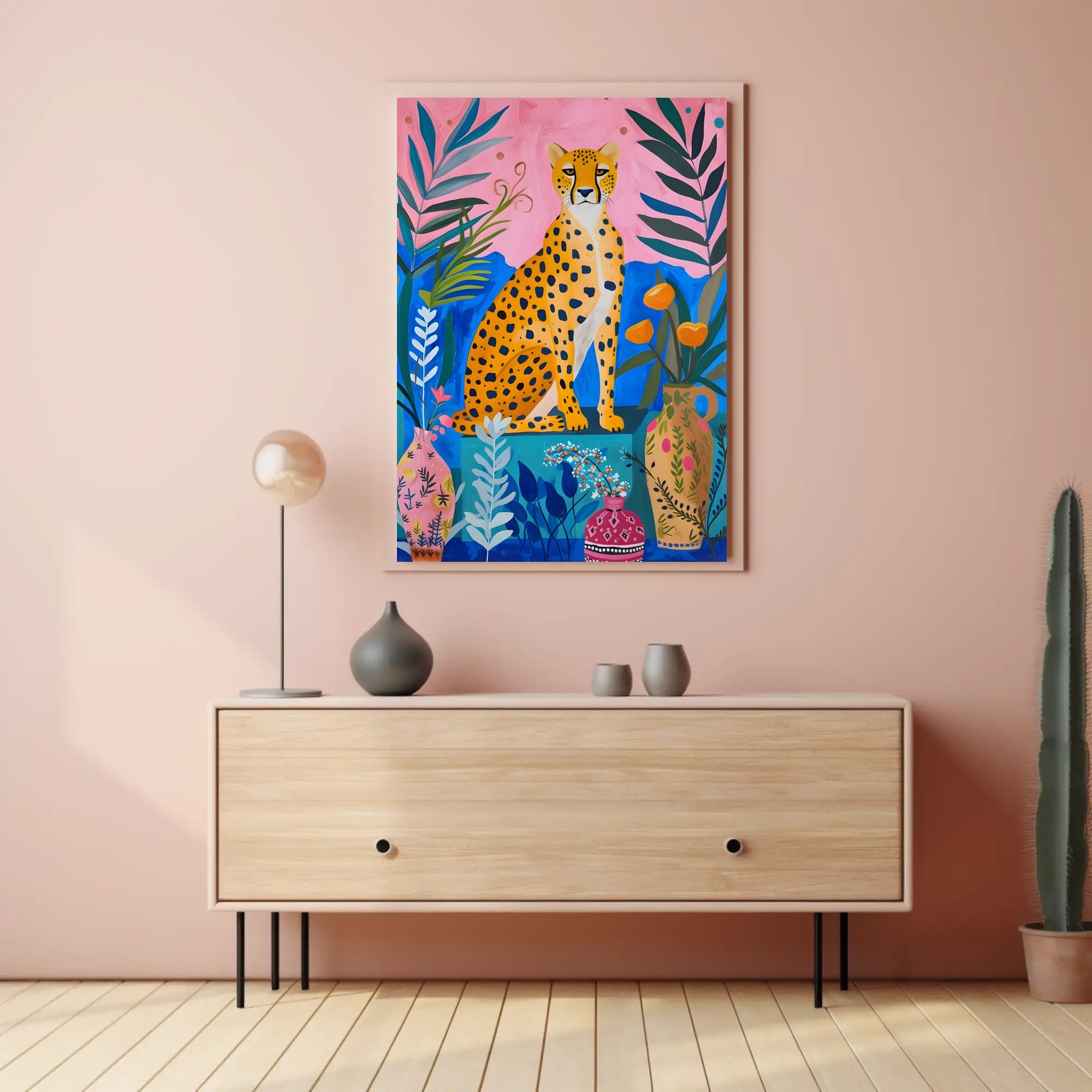 Cheetah Jungle Exotic Wildlife Art Poster - Animal Poster PosterGoat