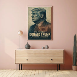 Trump Visionary Profile Vintage Patriot Poster