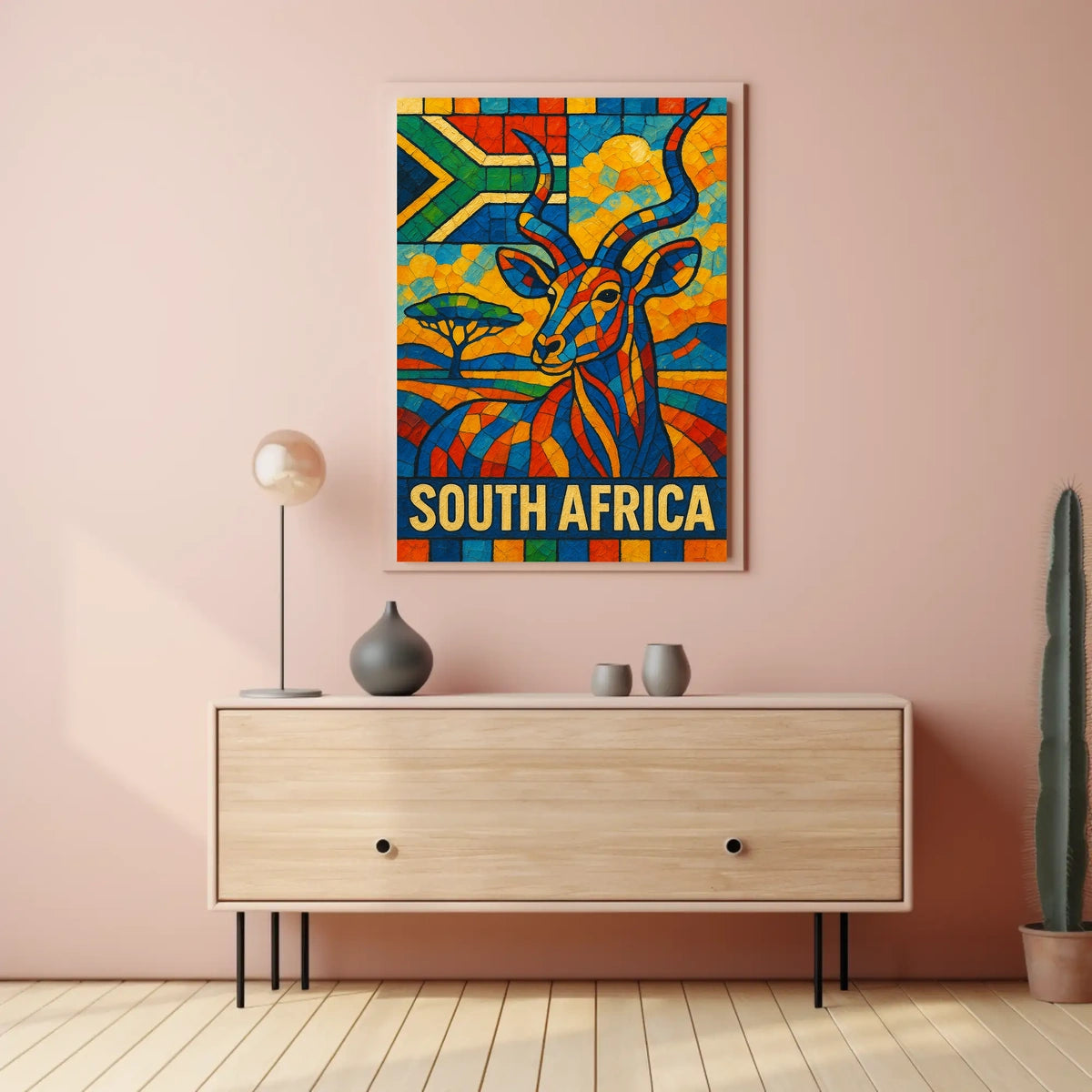 South Africa Vibrant Wildlife Poster
