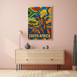 South Africa Vibrant Wildlife Poster