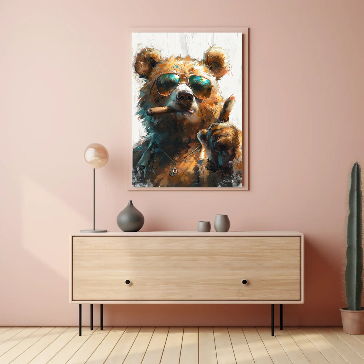 Cool Bear With Attitude Poster