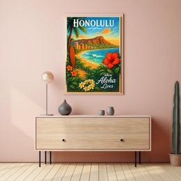 Honolulu Where Aloha Lives Poster