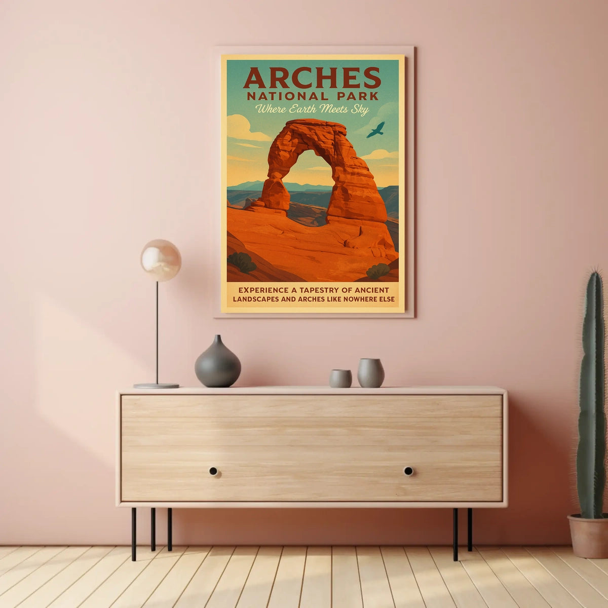 Arches National Park Where Earth Meets Poster