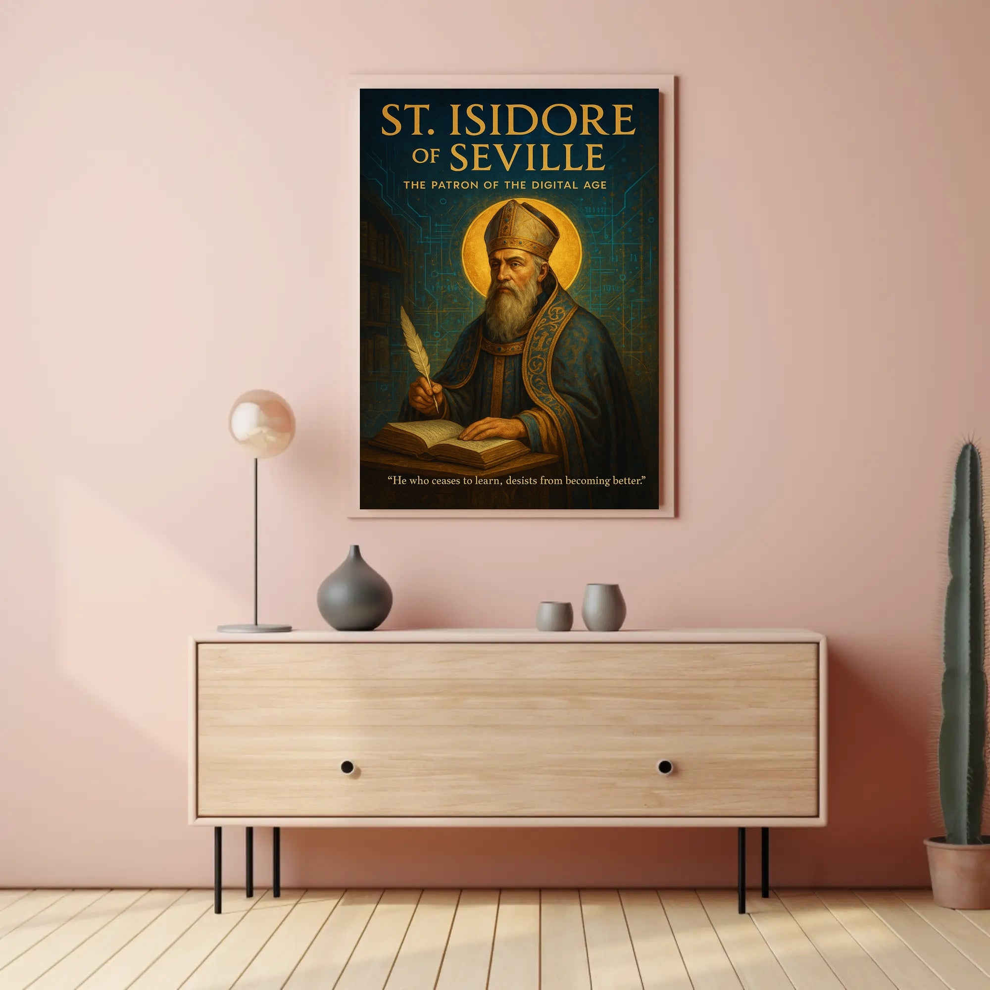 St. Isidore of Seville Patron of the Digital Age Poster