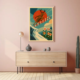 Reindeer Ski Jump Extravaganza Poster