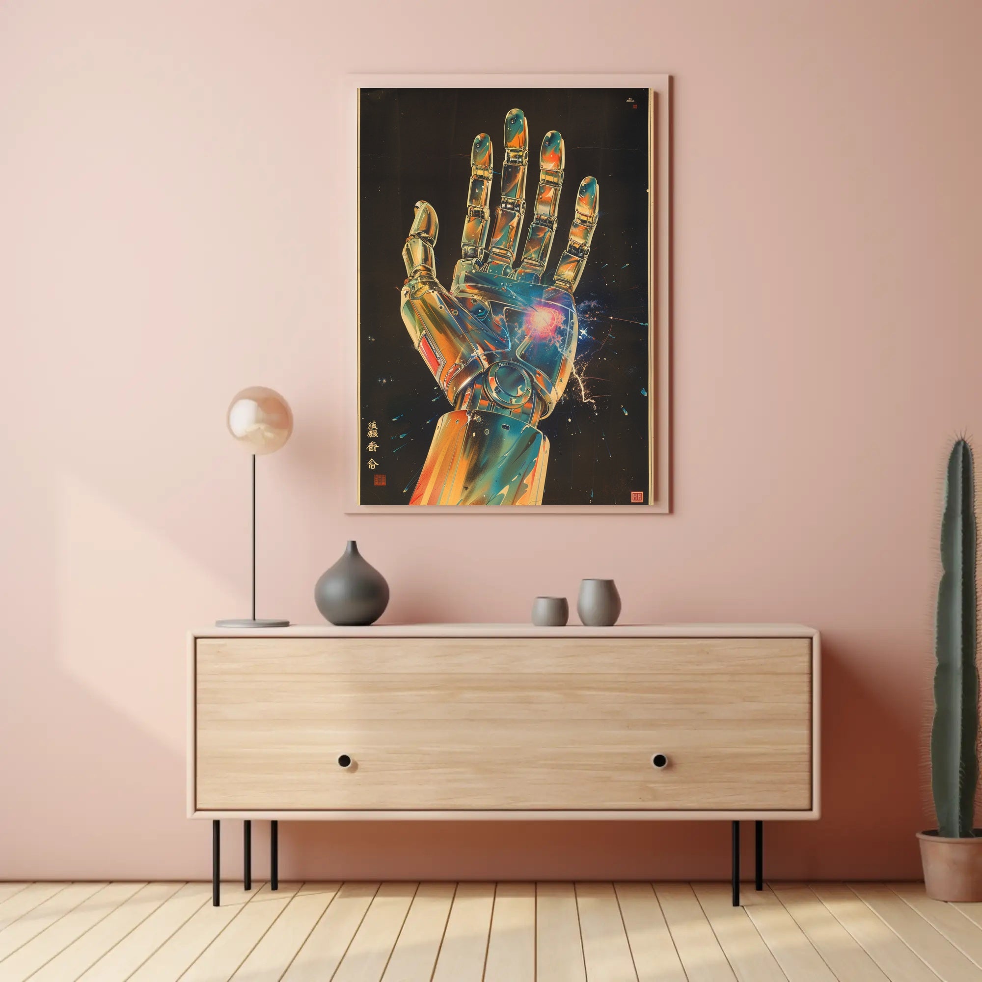 Futuristic Mechanical Hand Art Print Poster Home Decor PosterGoat