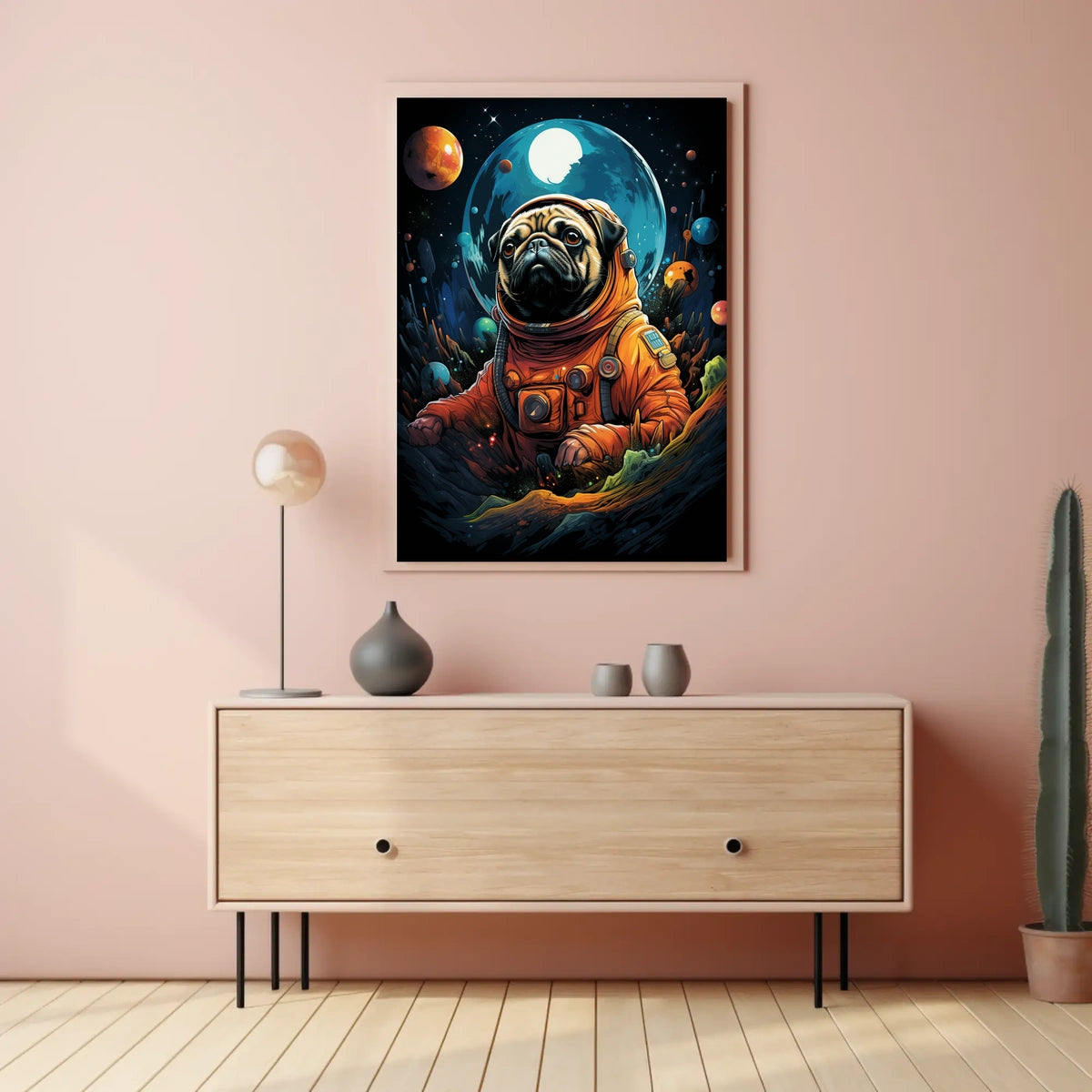 Cosmic Pug Adventure Poster
