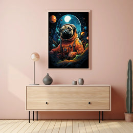 Cosmic Pug Adventure Poster