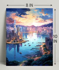 Cityscape At Dusk Poster