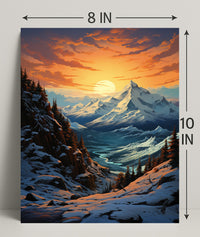 Majestic Mountain Sunrise Poster