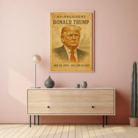 Donald Trump 47th President Vintage Collectible Poster