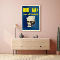 Skull in Sailor's Hat: Bold Political or Propaganda Poster