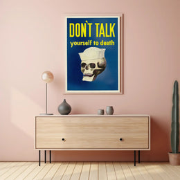 Skull in Sailor's Hat: Bold Political or Propaganda Poster