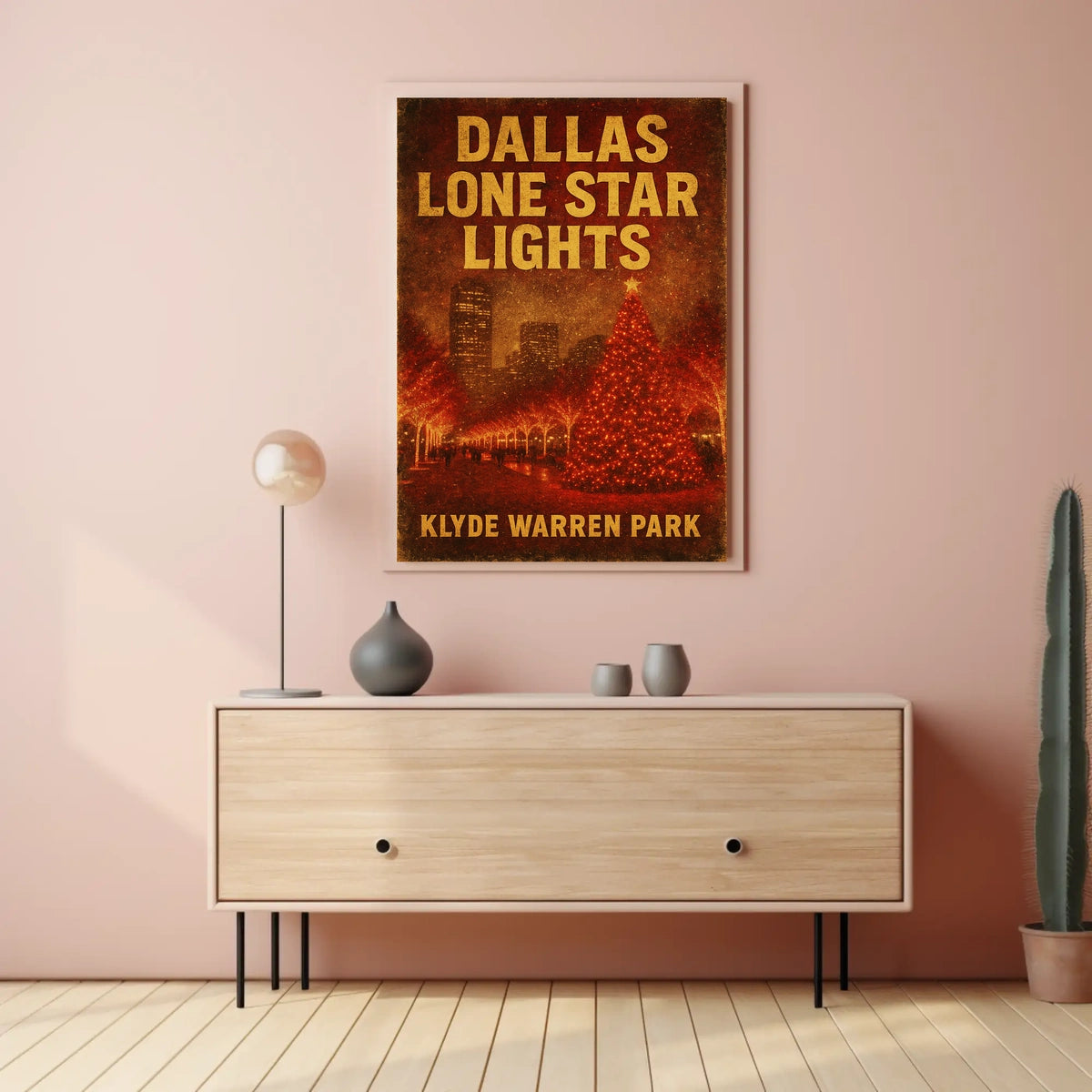 Dallas Lone Star Lights Poster
