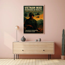 Vietnam War Vintage Poster Historical Military Print
