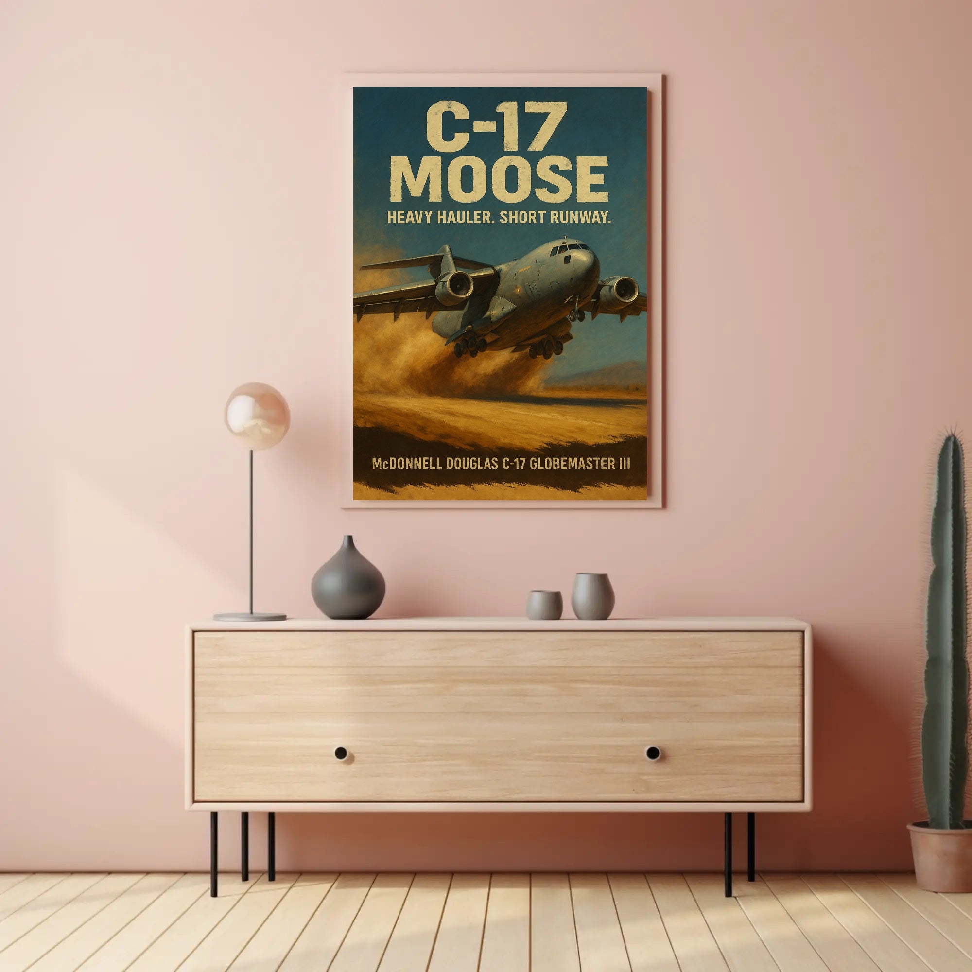 C-17 Globemaster III on Airfield Military Recruitment Poster