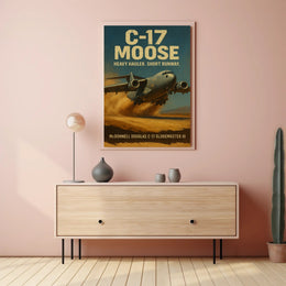 C-17 Globemaster III on Airfield Military Recruitment Poster
