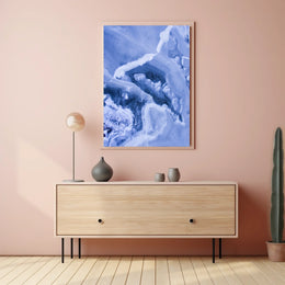 Frozen Veins Abstract Art Poster