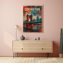 Covington, Kentucky Bridge Poster