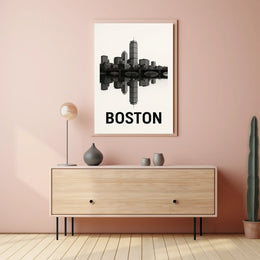 Boston Skyline Reflection Poster