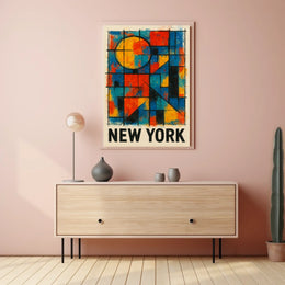 New York Abstract Poster