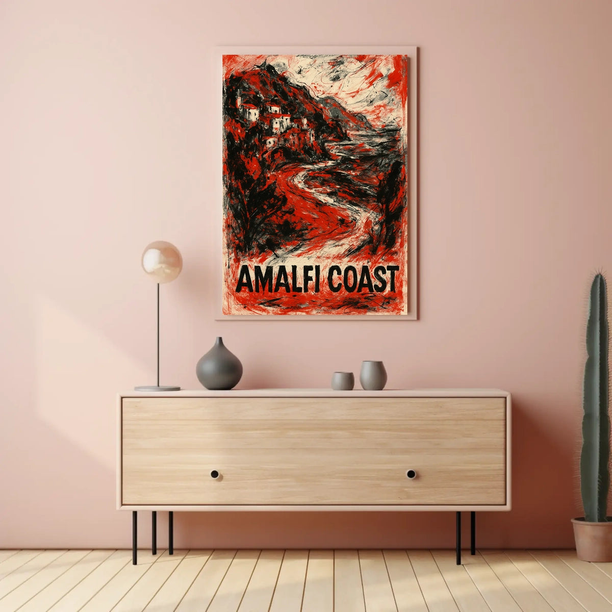 Amalfi Coast Poster Wall Art Print 18x24 Coastal Decor